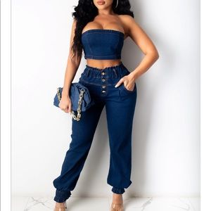 2 Piece Denim Jean Set